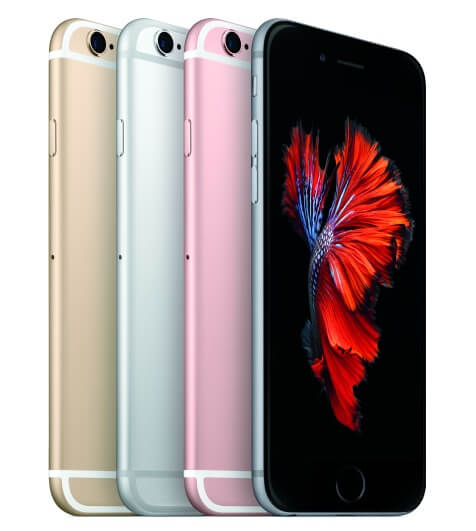 The iPhone 6s is available in four colours